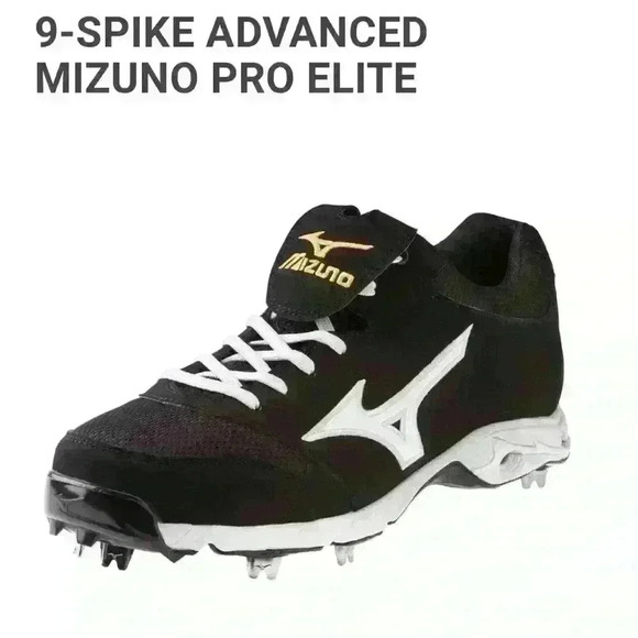 Mizuno 9-spike advanced pro elite Baseball metal cleats 〰️ Sz 9.5 - Picture 1 of 13